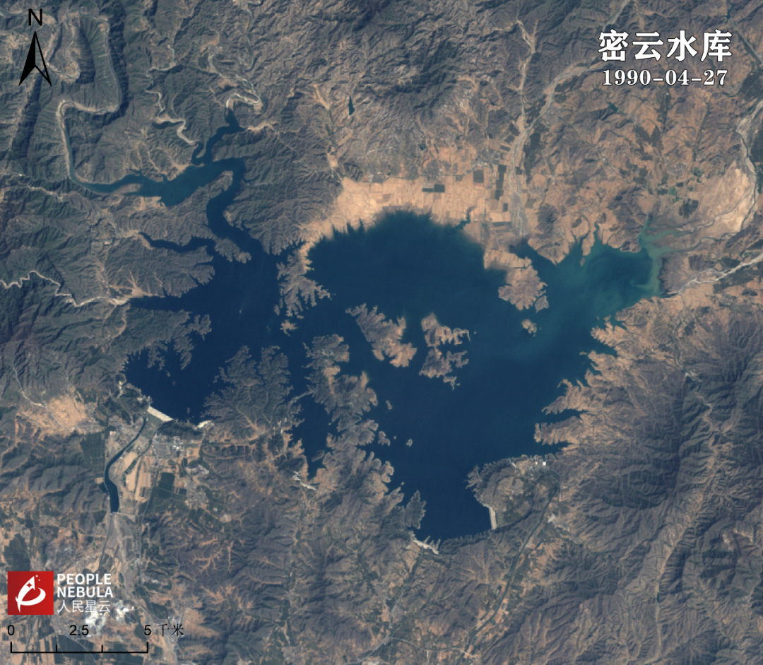 2米分辨率高分一号卫星图拍摄仙桃市河道